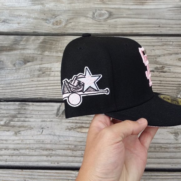 New Era San Francisco Giants 1901 All Star Game Patch Black Pink Fitted Hat Cap - Picture 2 of 6